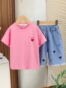 INCLUD Boys Printed Short Sleeves T-shirt With Shorts