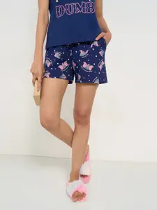 Dreamz by Pantaloons Women Printed Cotton Lounge Shorts