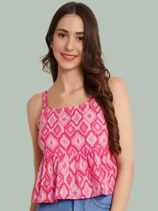 Dream Beauty Fashion Women Ikat Printed Square Neck Empire Top