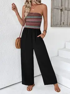 all about you Women Horizontal Striped Off-Shoulder Top