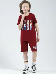 Monte Carlo Boys Printed Round Neck T-Shirt & Bermuda Shorts