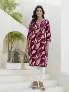 DRESSAR Women Woven Design Printed Asymmetric Kurta