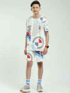 Monte Carlo Boys Printed Pure Cotton Round Neck T-Shirt & Bermuda Shorts