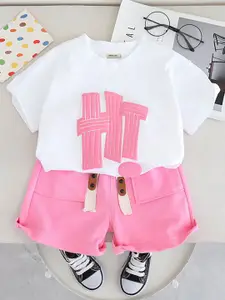 INCLUD Boys Printed Short Sleeves T-shirt With Shorts