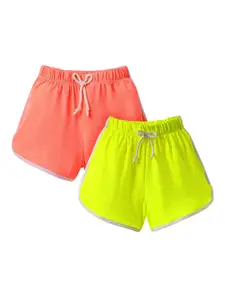 CrayonFlakes Girls Pack Of-2 Sports Shorts