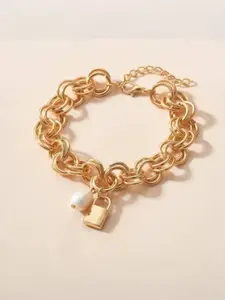 Sangria Chunky Layered Chain Necklace & Bracelet Jewellery Set