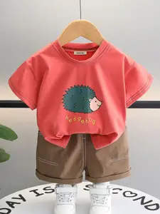 INCLUD Boys Printed Short Sleeves T-shirt With Shorts