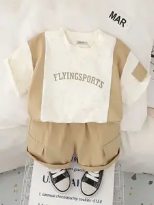 INCLUD Boys Colourblocked Short Sleeves T-shirt with Shorts