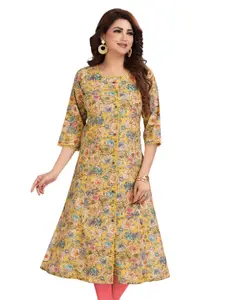 Meher Impex Women Floral Printed Festive Cotton A-Line Kurta