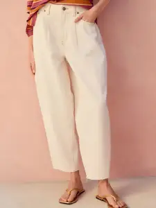 NEXT Women Barrel Fit Cropped Jeans