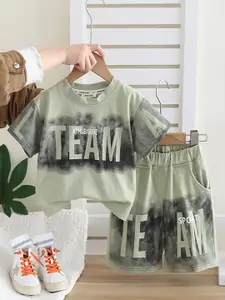 INCLUD Boys Printed Short Sleeves T-shirt With Shorts