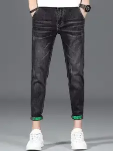 The Roadster Lifestyle Co Cotton Mid-Rise Lightly Faded Jeans