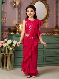 Aarika Girls Embroidered Ready to Wear Lehenga & Blouse With Dupatta