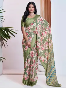 Mitera Floral Printed Pure Georgette Ready to Wear Saree