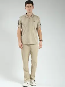 Monte Carlo Striped Collar Neck T-shirt With Trouser Co-Ords