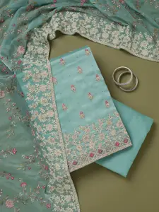 Koskii Ethnic Motifs Embroidered Beads and Stones Unstitched Dress Material