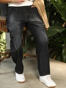 Campus Sutra Men Comfort Relaxed Fit Mid-Rise Heavy Fade Cotton Stretchable Jeans