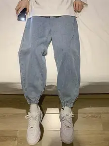 The Roadster Lifestyle Co Cotton Mid-Rise Lightly Faded Jeans