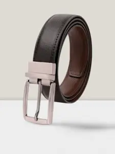 Azibo Men Textured Reversible Formal Belt