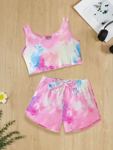 INCLUD Girls Printed Top with Shorts