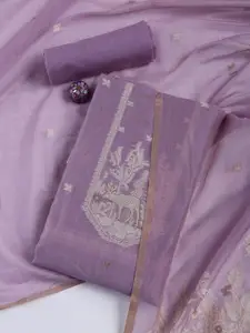 Meena Bazaar Ethnic Motifs Woven Design Chanderi Unstitched Dress Material