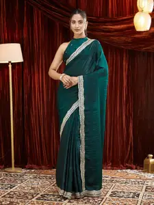 kasee Embroidered Pure Silk Saree