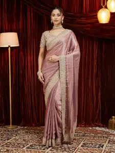 kasee Embroidered Pure Silk Saree