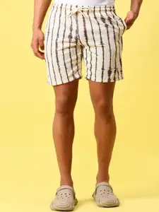 V-Mart Men Striped Printed Shorts