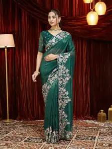 kasee Embellished Embroidered Pure Chiffon Saree
