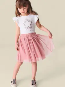 INCLUD Girls Star Print Flared Sleeve A-Line Dress