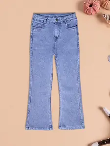 V-Mart Girls Regular Fit Mid-Rise Light Fade Jeans