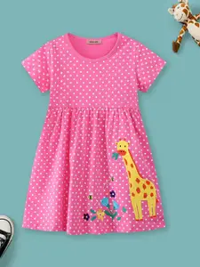 INCLUD Girls Polka Dot Fit & Flare Dress