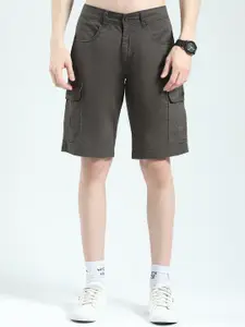 Monte Carlo Men Solid Regular Fit Mid-Rise Cotton Shorts