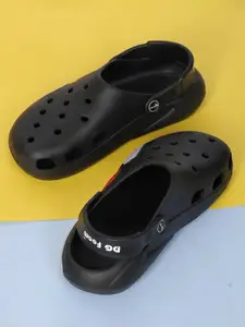 Style Height Men Self Design Clogs