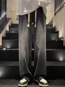 The Roadster Lifestyle Co Cotton Mid-Rise Lightly Faded Jeans