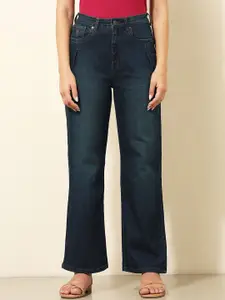 U.S. Polo Assn. Women Women Wide Leg High-Rise Light Fade Stretchable Jeans