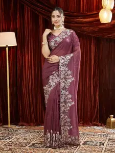 kasee Embellished Beads and Stones Pure Chiffon Saree