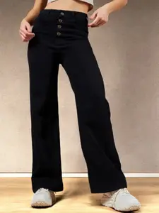 BAESD Wide Leg High-Rise Heavy Fade Stretchable Jeans