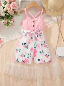 INCLUD Girls Floral Printed Fit & Flare Dress