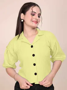 DressBerry Classic Boxy Striped Cuban Collar Casual Shirt