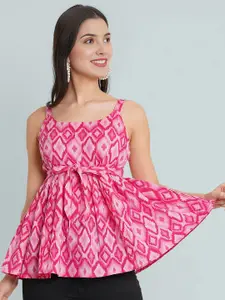 Dream Beauty Fashion Women Printed Peplum Top