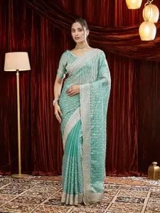 kasee Women Embellished Embroidered Silk Blend Saree