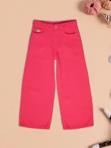 V-Mart Girls Cotton Regular Fit Mid-Rise Light Fade Jeans