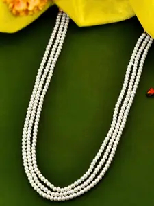 Anouk Gold-Plated Pearls Beaded Multilayered Necklace