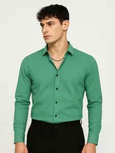 IKON FASHION Textured Spread Collar Long Sleeves Original Casual Shirt