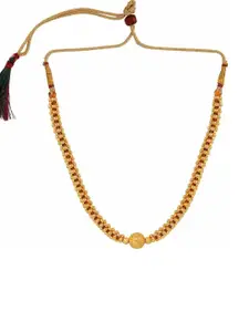 Heer Collection Gold-Plated Kolhapuri Thushi Necklace