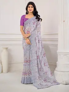 Saree mall Floral Pure Chiffon Bagru Sarees