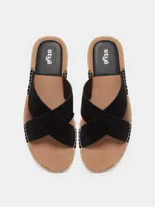 Styli Men Comfortable Cushion Slip-On Sandals