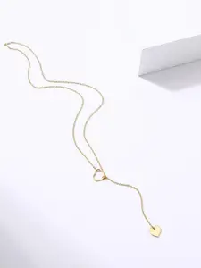 DressBerry Gold-Plated Heart Shaped Necklace