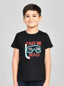 Lux Cozi Boys Printed Round Neck Pure Cotton T-shirt With Shorts